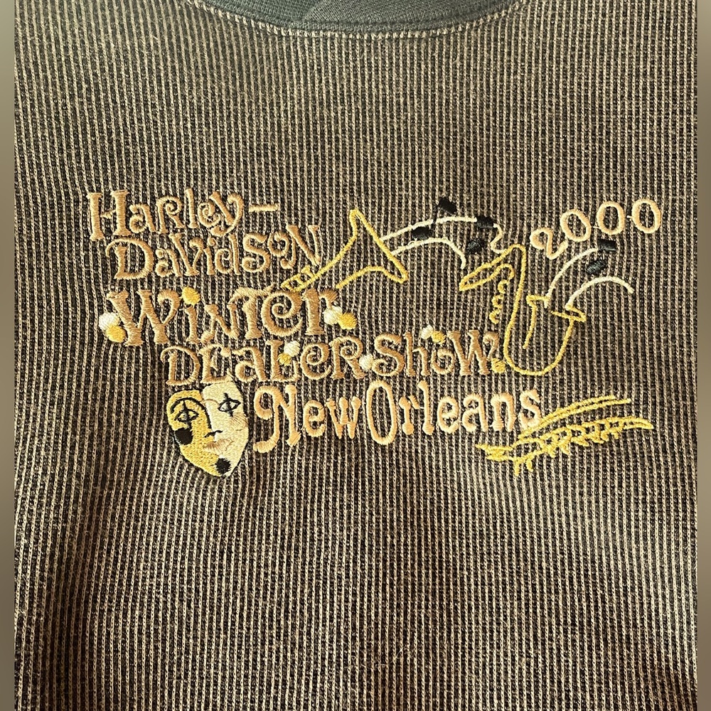 🔥🔥🔥Vintage Harley Davidson Winter Dealer Show New Orleans Year 2000 Sweater. - Picture 5 of 5